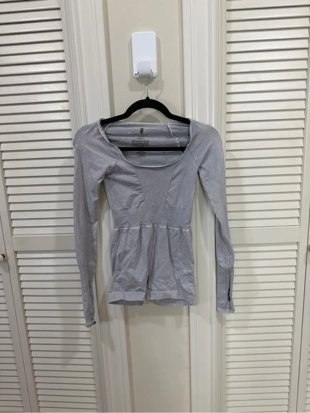 Free people Good Karma Long Sleeve Runsie romper